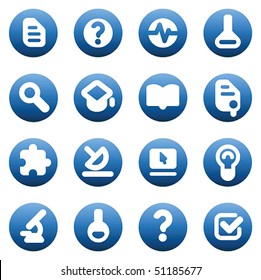 Set of icons for science and education. Vector illustration.