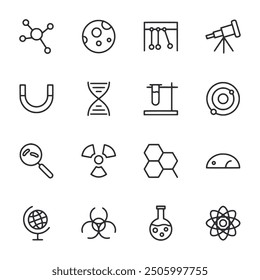 set of icons Science  vector