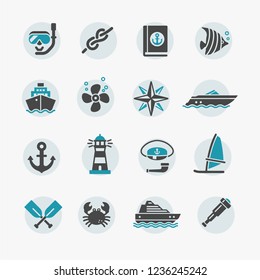 set of icons sea