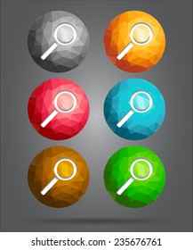 set of icons search