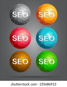 set of icons seo
