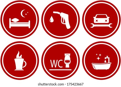 set icons for services during auto travel on road
