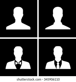 Set of icons with shadow vector illustration eps10 : Man icons.