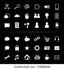 Set of icons and signs on a subject Social Media; Eps8