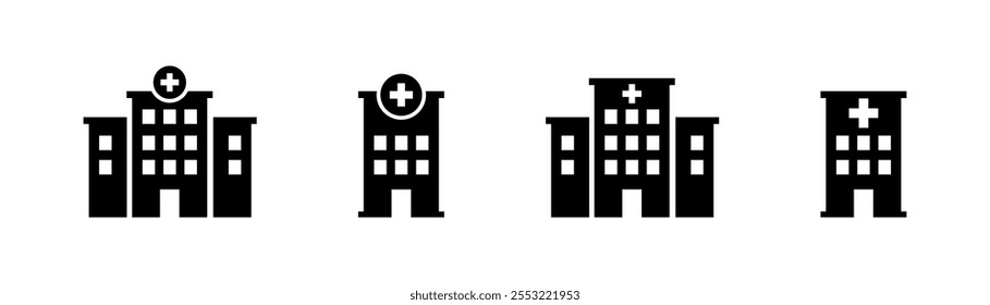 Establecer iconos. Estilo de silueta. Iconos del vector.
