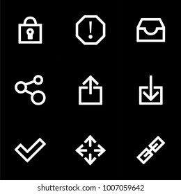 Set of icons for simple flat style ui design.
