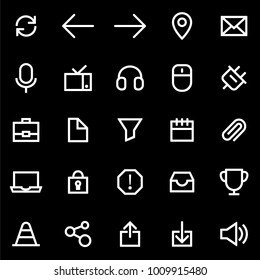 Set of icons for simple flat style ui design.