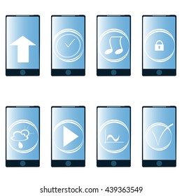 set of icons. smartphone.