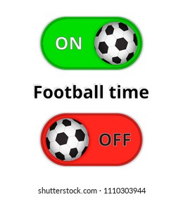 Set of icons with soccer ball. Vector illustration for sport design