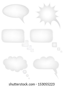 set icons speech bubbles dreams vector illustration isolated on white background