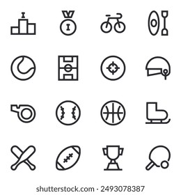 set of icons Sports vector illustration