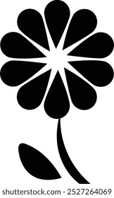 Conjunto de ícones de flores da primavera isoladas no branco. Ilustrações bonitas em preto para adesivos, rótulos, cartões postais, scrapbooking. Conjunto de ícones florais. Flores e deixa ícones da arte da linha. Coleção de sinais de natureza