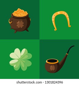 set icons of st patrick day