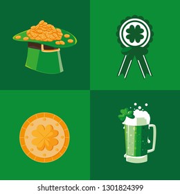 set icons of st patrick day