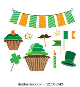 set of icons for st.patrick`s day