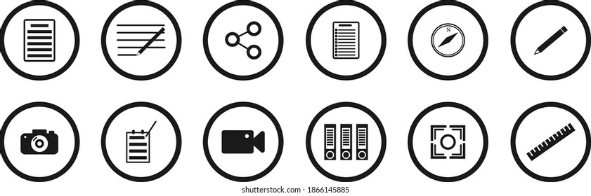 Set of icons in style flat on white fon