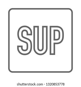 set icons sup surfing vector graphics