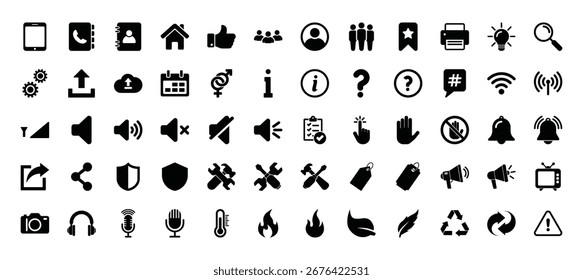 Conjunto de iconos de Vector sobre fondo blanco