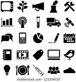 Set icons and symbols. Pictogrammes for web, business, medicine and design.