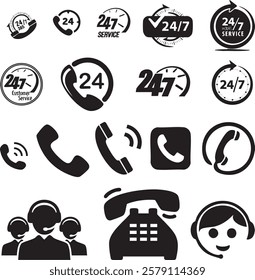 a set of icons for telephone services