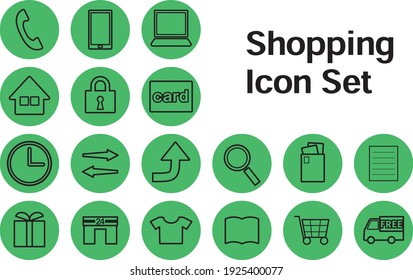A set of icons that can be used for online shops, stores, mail order, etc.