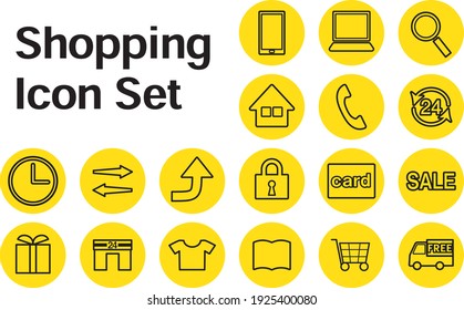 A set of icons that can be used for online shops, stores, mail order, etc.