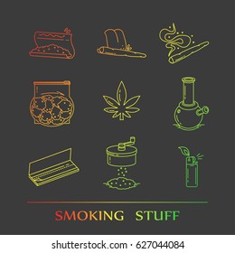Set of icons in thin line style. EPS 10 Isolated objects