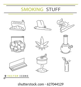 Set of icons in thin line style. EPS 10 Isolated objects