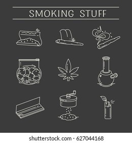 Set of icons in thin line style. EPS 10 Isolated objects