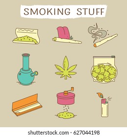 Set of icons in thin line style. EPS 10 Isolated objects
