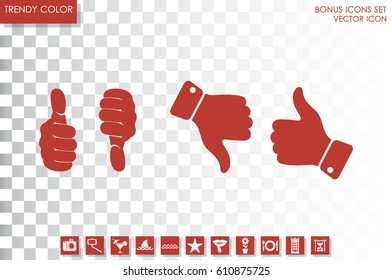 set of icons: thumb up, thumb down  vector illustration eps10. Isolated badges for website or app - stock infographics