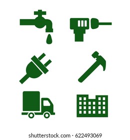 Set of icons with tools