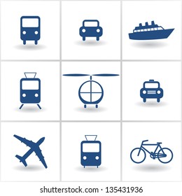 set of icons transport. vector eps10