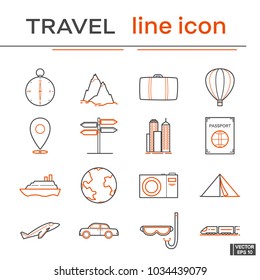 Set of icons, travel.