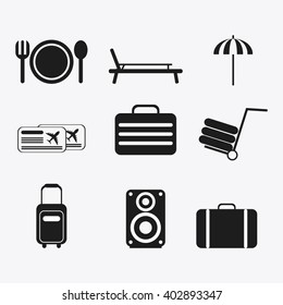 set icons of travel design, vector illustration