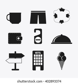 set icons of travel design, vector illustration