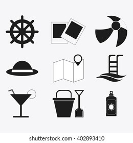 set icons of travel design, vector illustration