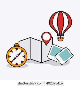 set icons of travel design, vector illustration