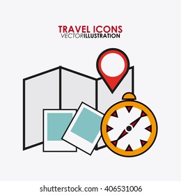 set icons of travel design, vector illustration