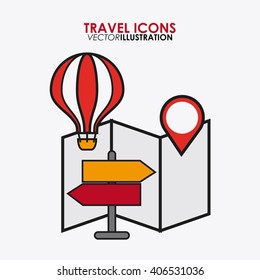 set icons of travel design, vector illustration
