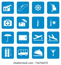 Set of icons for travel services. Vector illustration