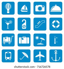 Set of icons for travel services. Vector illustration