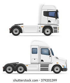 set icons trucks semi trailer vector illustration isolated on white background