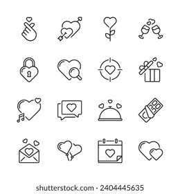 set of icons valentine day