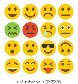 set of icons with a variety of emotional smileys