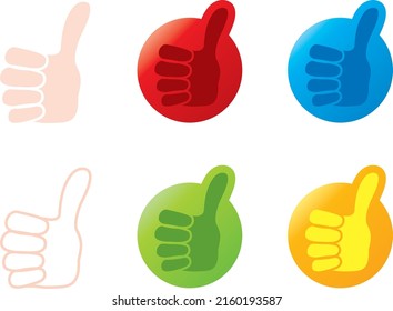 A set of icons of various colors