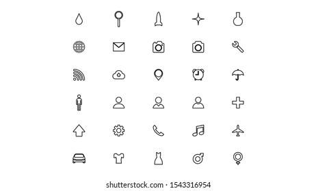 Set of icons vector design. Different icons collection