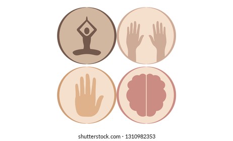 Set of icons vector design. Sticker collection. Anthropology icons