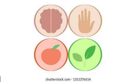 Set of icons vector design. Sticker collection. Health stickers