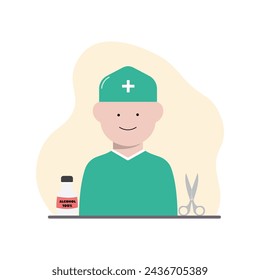 
set of icons vector illustration concept line character profession job collection of simple and colored avatar symbols